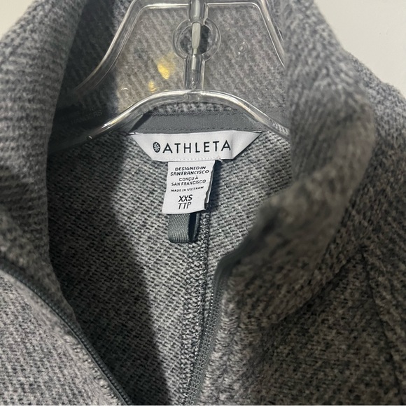 Athleta Stroll Fleece Full Zip Jacket in Grey Sz XXS - Picture 3 of 6